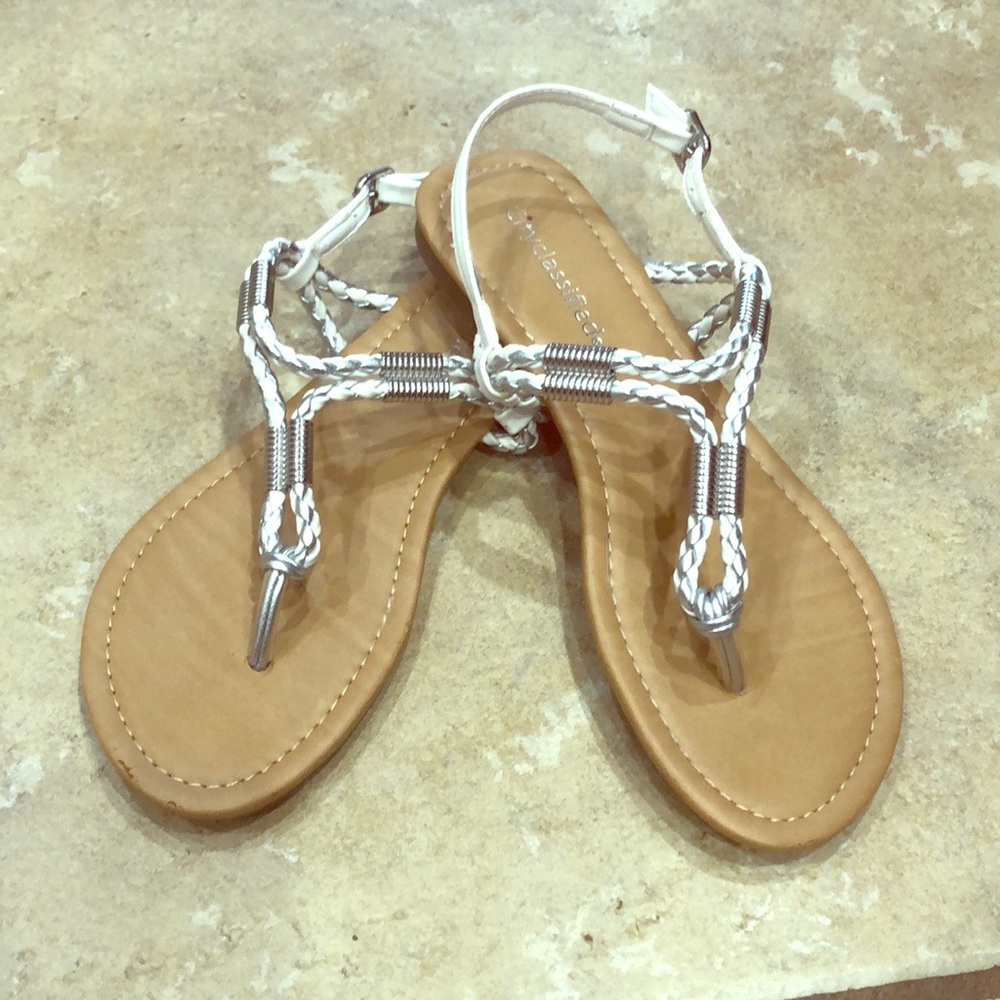 White & Silver sandals
